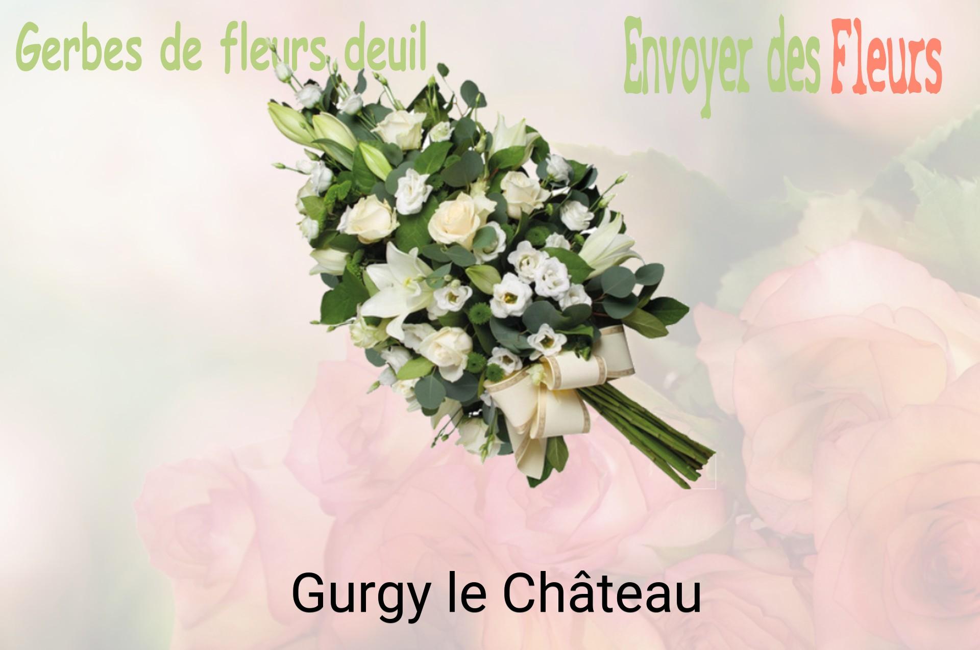 Gerbe de fleurs de deuil livrée à Gurgy-le-Château
